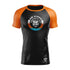 Law School MMA Black w/ Orange Sleeves Rash Guard